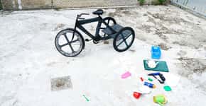 Triciclo de plástico reciclado é opção contra poluição de tráfego