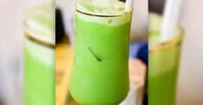 Suco verde com água de coco: mistura nutritiva e refrescante