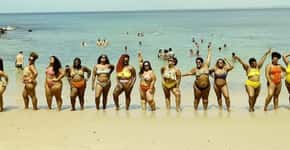 Na praia, mulheres se juntam em ato ‘Vai Ter Gorda’