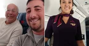 Pai de comissária passa Natal em avião para ficar perto da filha