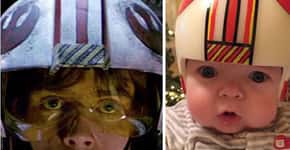 Pai decora capacete corretivo do filho inspirado em Star Wars