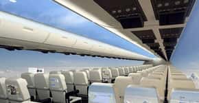 Empresa projeta avião do futuro com ‘janela panorâmica’