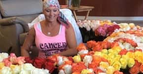 Mulher recebe 500 flores do marido no último dia de quimioterapia