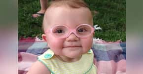 Bebê com alto grau de miopia vê os pais com nitidez pela primeira vez
