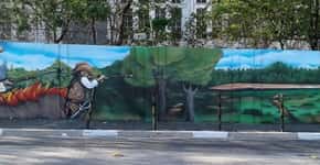 Mural conta história de um dos bairros mais antigos de SP