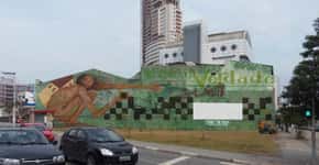 Área com entulho dá lugar a jardim vertical, tela para cinema e grafite