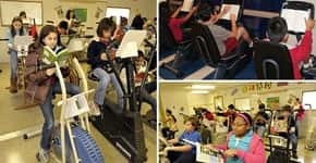 Para combater obesidade, escola nos EUA troca cadeira por bicicleta