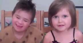 Em vídeo, menina conta o que sente pelo irmão com Down
