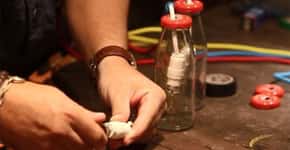 Transforme uma garrafa de vidro em luminária para sua casa