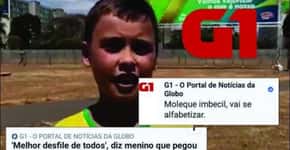 Milícias de Bolsonaro jogam sujo contra Globo no caso menino no G1