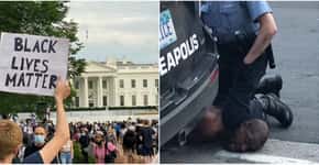 Manifestantes cercam Casa Branca em protesto pela morte de George Floyd