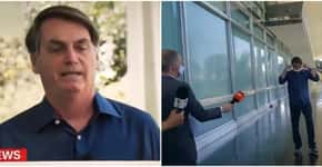 Bolsonaro tira máscara para anunciar resultado e põe jornalistas em risco