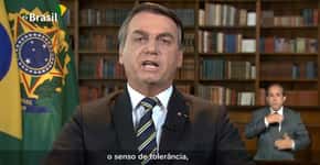 Em pronunciamento, Bolsonaro exalta o senso tolerância brasileira