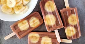 Aprenda a fazer um picolé de banana e chocolate sem açúcar