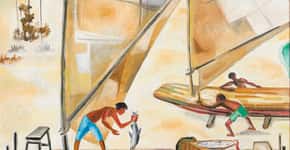 Foto: (Isabela Matheus – Obra “Pescadores em Fortaleza”, 1980, óleo sobre tela (79,8 x 79,8 cm) – Doação do Instituo John Graz – FSB Comunicação)