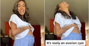 Jovem viraliza no TikTok ao mostrar cisto no ovário que parece gravidez