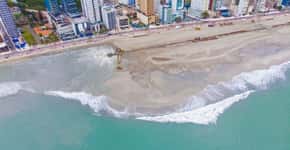 Balneário Camboriú amplia faixa de areia da praia; veja antes e depois