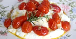 Creme de ricota com tomates assados simplesmente divino
