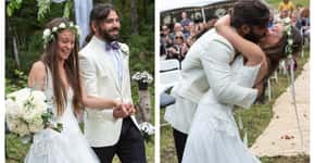 Mulher se casa com vestido feito para noivo cego ‘enxergar’; entenda
