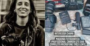Fotógrafa tem equipamentos de R$ 20 mil furtados e anunciados na web