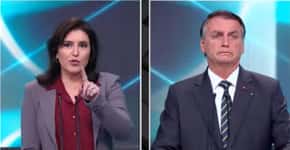 Simone Tebet começa debate batendo em Bolsonaro: ‘Péssimo exemplo’