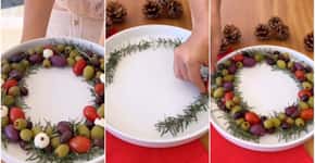 Como fazer uma guirlanda de azeitona para compor a ceia de Natal
