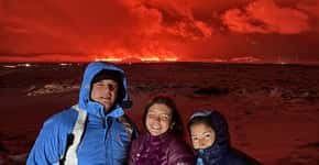 Brasileiros testemunham erupção de vulcão na Islândia; veja fotos