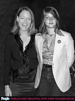 Jodie Foster em 2012 e 1977