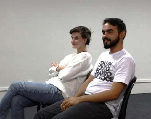 Da direita para a esquerda: Bia Paes e Daniel Barbosa