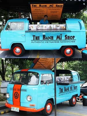 Na cidade de Quezon, nas Filipinas, esta antiga Kombi serve o melhor da culinária vietnamita 