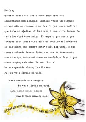 Projeto feminista promove troca de cartas entre as mulheres (Reprodução/Eu vejo flores em você)