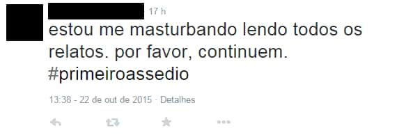 Perfis ridicularizam campanha sobre primeiro assédio sexual (Reprodução/Twitter)