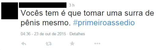 Perfis ridicularizam campanha sobre primeiro assédio sexual (Reprodução/Twitter)