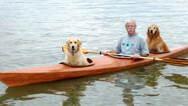 O aposentado David Bahnson junto de seus cães. Foto: Reprodução / David Bahnson