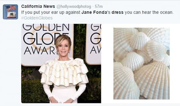 Look da Jane Fonda no Globo de Ouro