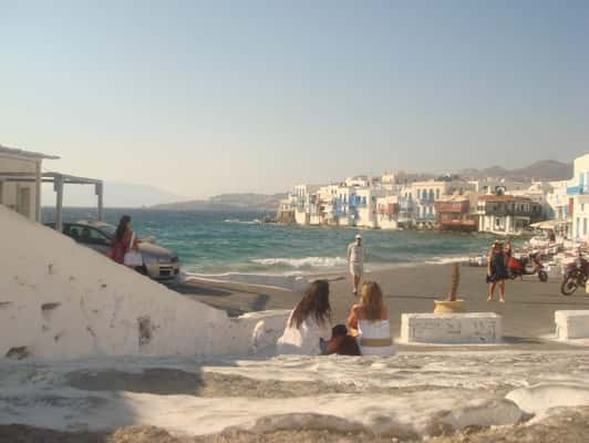 Com Rebeca Rachel, em Mykonos, Grécia