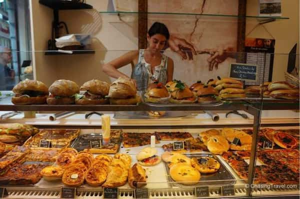 Delícias em uma das boulangeries de Nice