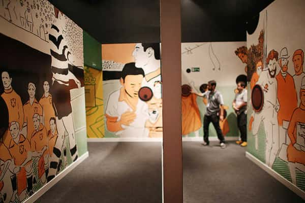 Uma das salas do Museu Brasileiro do Futebol,  estádio do Mineirão