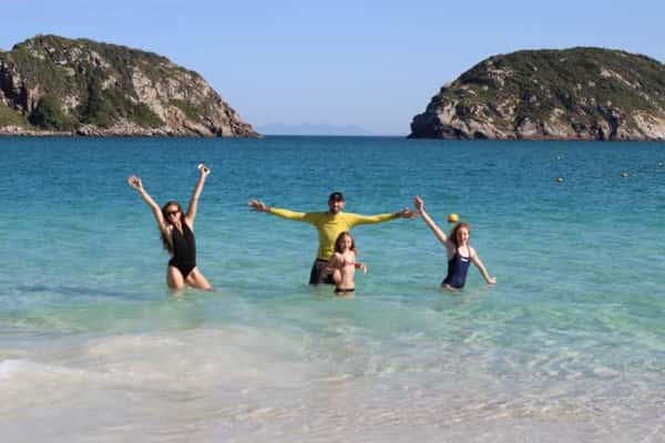 A família em Arraial do Cabo (RJ)