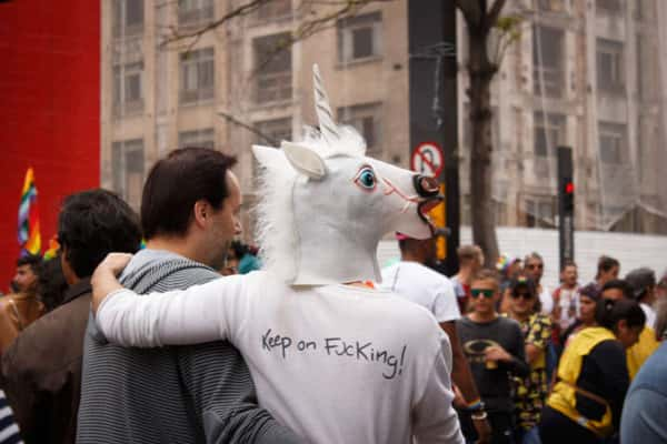 Parada LGBT na avenida Paulista 