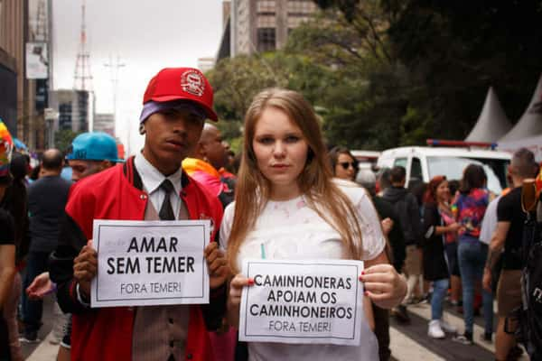 Parada LGBT na avenida Paulista 