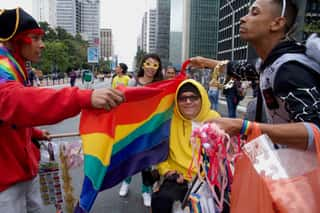 Parada LGBT na avenida Paulista 