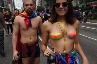 Parada LGBT na avenida Paulista 