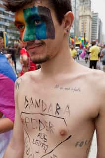 Parada LGBT na avenida Paulista 