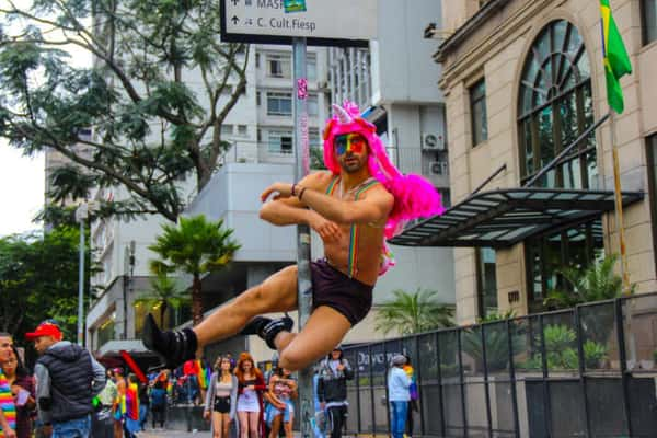 Parada LGBT na avenida Paulista 