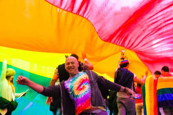 Parada LGBT na avenida Paulista 