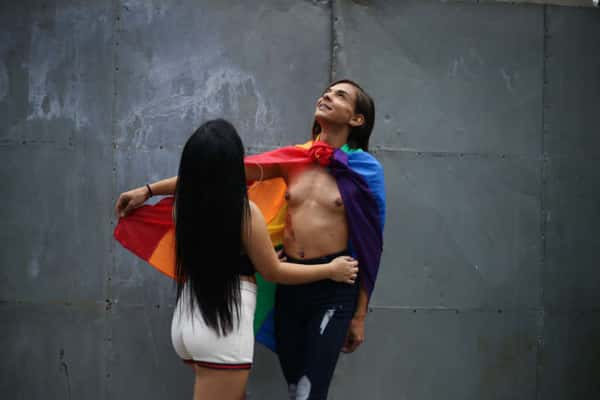 Parada LGBT na avenida Paulista 