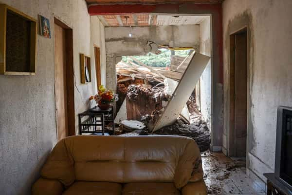 Casa afetada pelo rejeito de Brumadinho