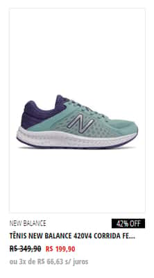 Tênis New Balance com desconto