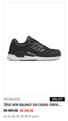 Tênis New Balance com desconto